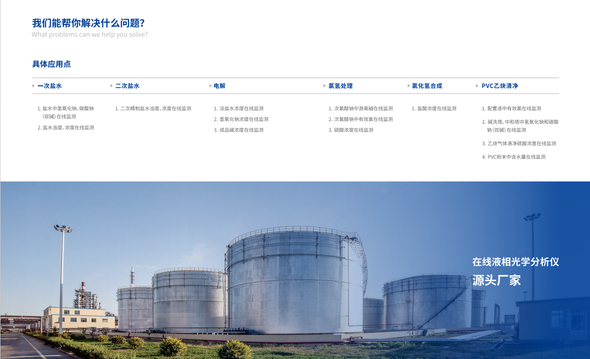 楚一測量在線濃度分析儀可解決問題 楚一測量在線濃度分析儀可解決問題